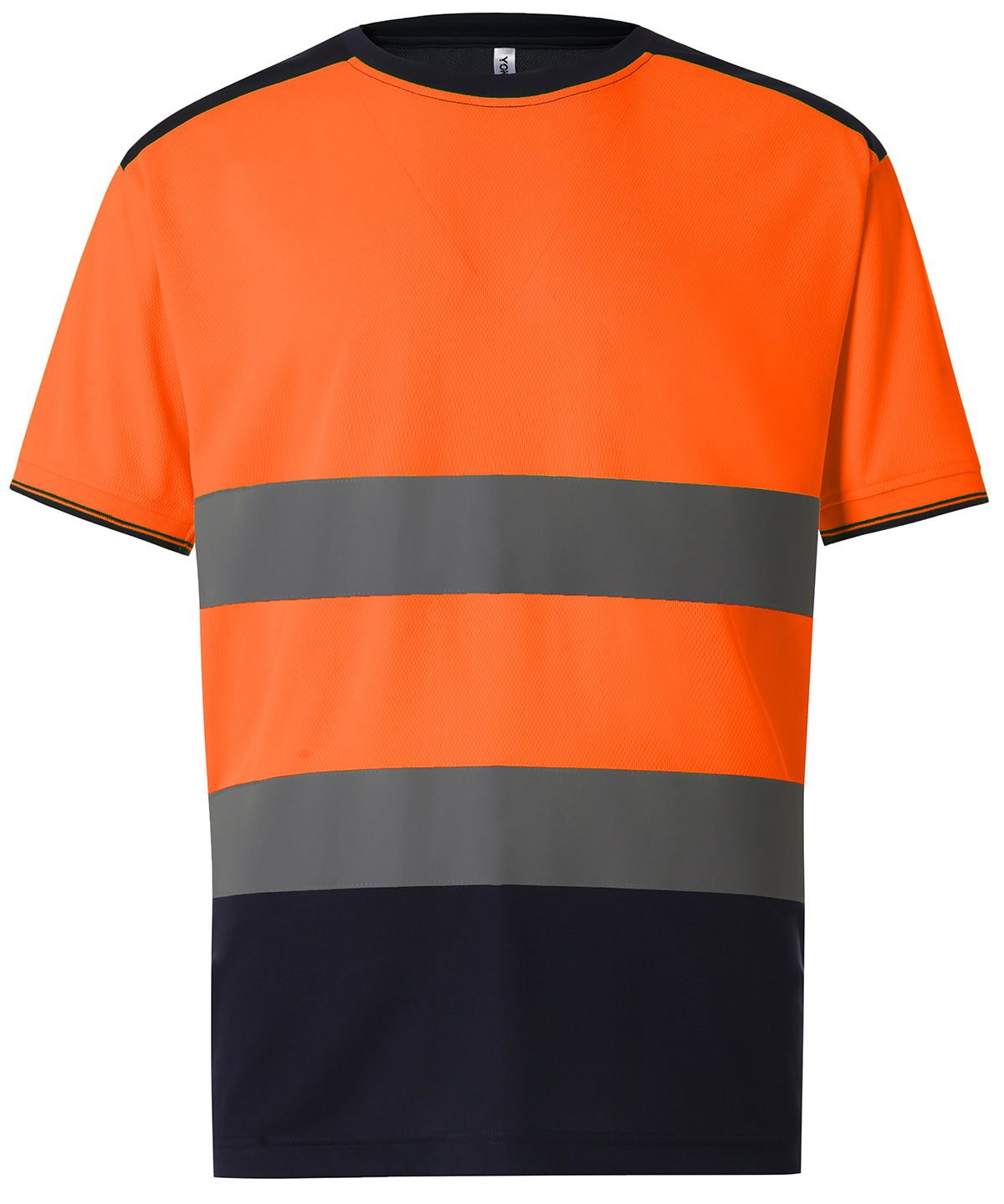 Orange/Navy - Hi-vis two-tone t-shirt (HVJ400) T-Shirts Yoko New For 2021, New Styles For 2021, Plus Sizes, Safetywear, T-Shirts & Vests, Workwear Schoolwear Centres