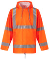 Orange - Hi-vis soft flex breathable U-dry jacket (HVS450) Jackets Yoko New For 2021, New Styles For 2021, Plus Sizes, Safetywear, Workwear Schoolwear Centres