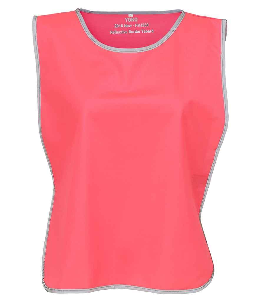 Yoko Hi-Vis Reflective Border Tabard | Pink Tabard Yoko hi-vis, Hi-vis Adult, Hi-vis Reflective Border Kids Waistcoat, Hi-vis Tops, Hi-Viz Premium P.E. Bag, style-yk100, workwear, Yoko Schoolwear Centres