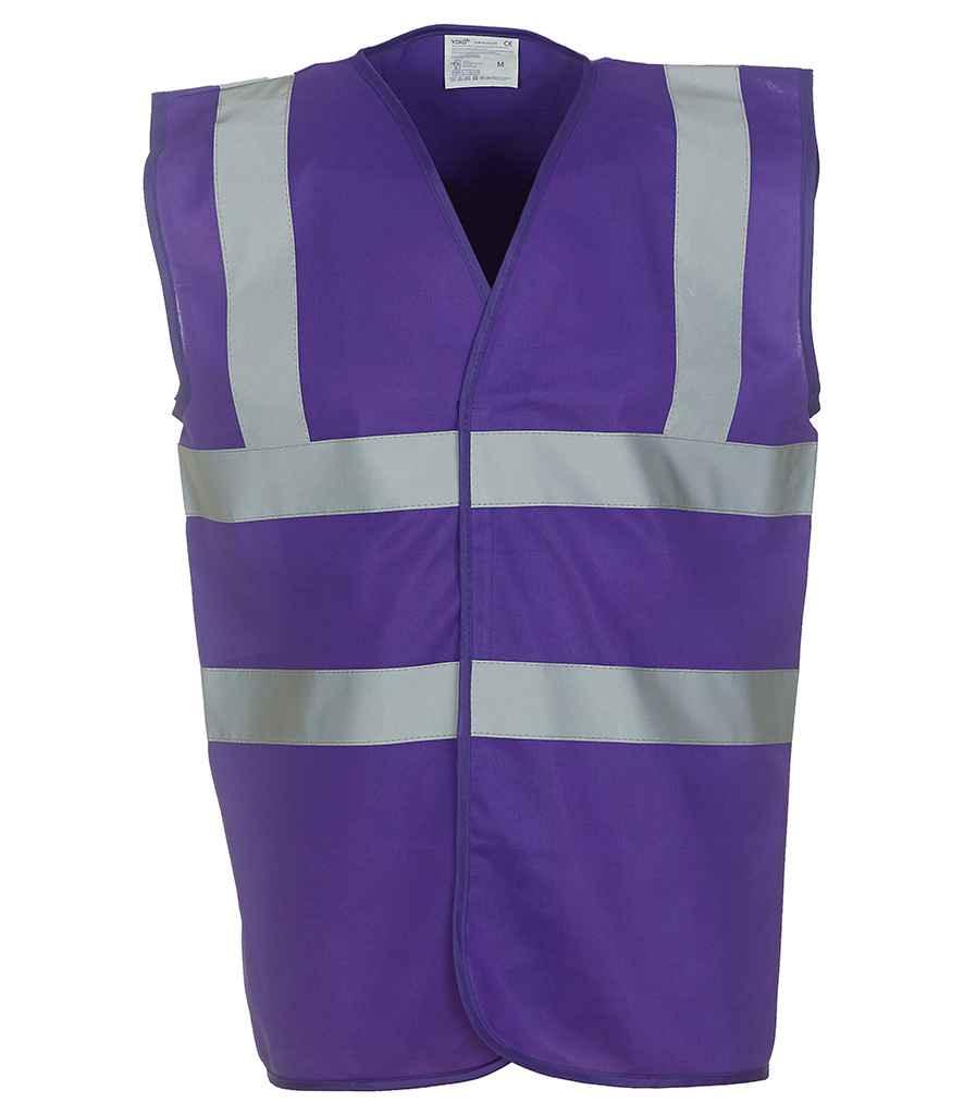Yoko Hi-Vis Two Band and Braces Waistcoat | Purple Waistcoat Yoko hi-vis, Hi-vis Adult, Hi-vis Reflective Border Kids Waistcoat, Hi-vis Tops, Hi-Viz Premium P.E. Bag, style-yk102, workwear, Yoko Schoolwear Centres