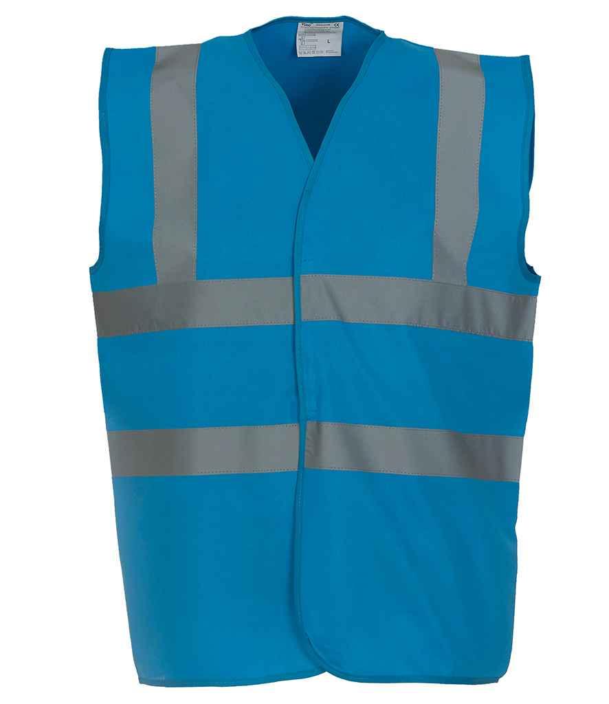 Yoko Hi-Vis Two Band and Braces Waistcoat | Sapphire Blue Waistcoat Yoko hi-vis, Hi-vis Adult, Hi-vis Reflective Border Kids Waistcoat, Hi-vis Tops, Hi-Viz Premium P.E. Bag, style-yk102, workwear, Yoko Schoolwear Centres