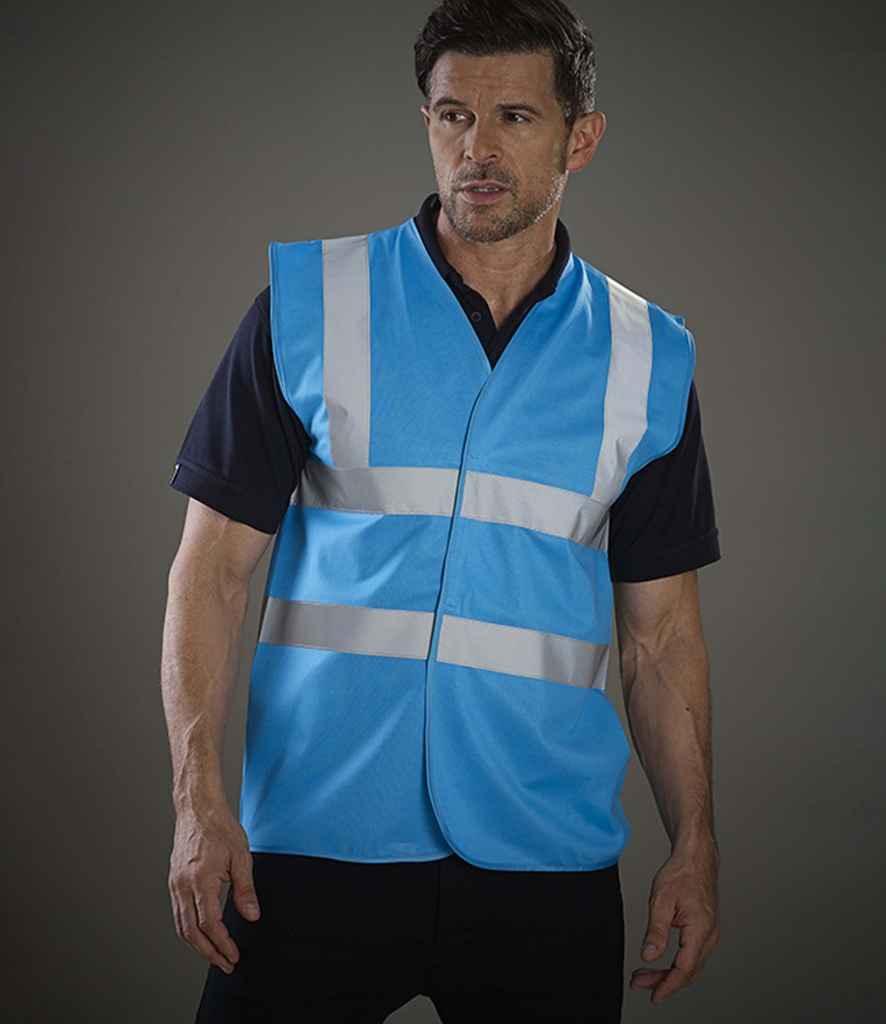 Yoko Hi-Vis Two Band and Braces Waistcoat | Sapphire Blue Waistcoat Yoko hi-vis, Hi-vis Adult, Hi-vis Reflective Border Kids Waistcoat, Hi-vis Tops, Hi-Viz Premium P.E. Bag, style-yk102, workwear, Yoko Schoolwear Centres