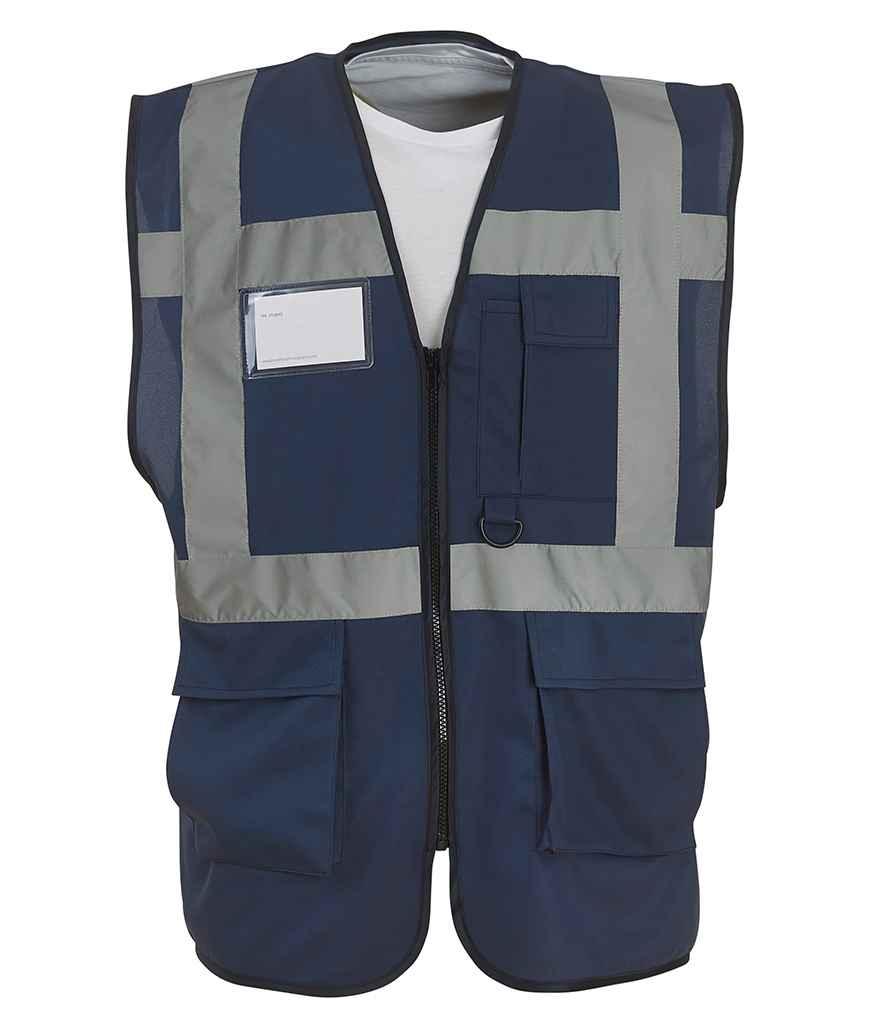 Yoko Executive Waistcoat | Navy Waistcoat Yoko hi-vis, Hi-vis Adult, Hi-vis Reflective Border Kids Waistcoat, Hi-vis Tops, Hi-Viz Premium P.E. Bag, style-yk103, workwear, Yoko Schoolwear Centres