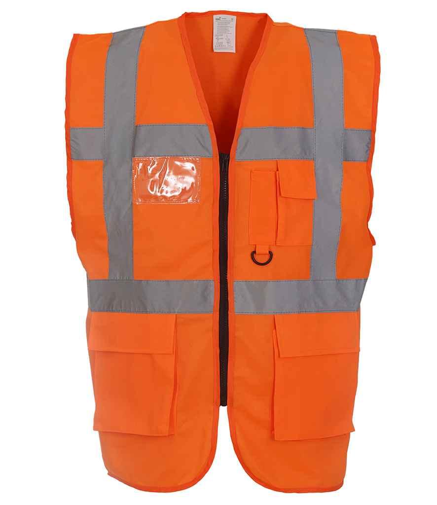 Yoko Executive Waistcoat | Orange Waistcoat Yoko hi-vis, Hi-vis Adult, Hi-vis Reflective Border Kids Waistcoat, Hi-vis Tops, Hi-Viz Premium P.E. Bag, style-yk103, workwear, Yoko Schoolwear Centres
