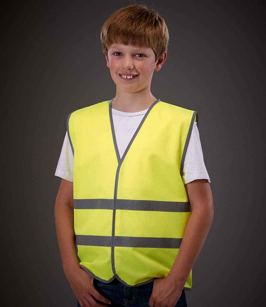 Yoko Kids Hi-Vis Two Band Waistcoat | Yellow Waistcoat Yoko hi-vis, Hi-vis Adult, Hi-vis Reflective Border Kids Waistcoat, Hi-vis Tops, Hi-Viz Premium P.E. Bag, style-yk106b, workwear, Yoko Schoolwear Centres
