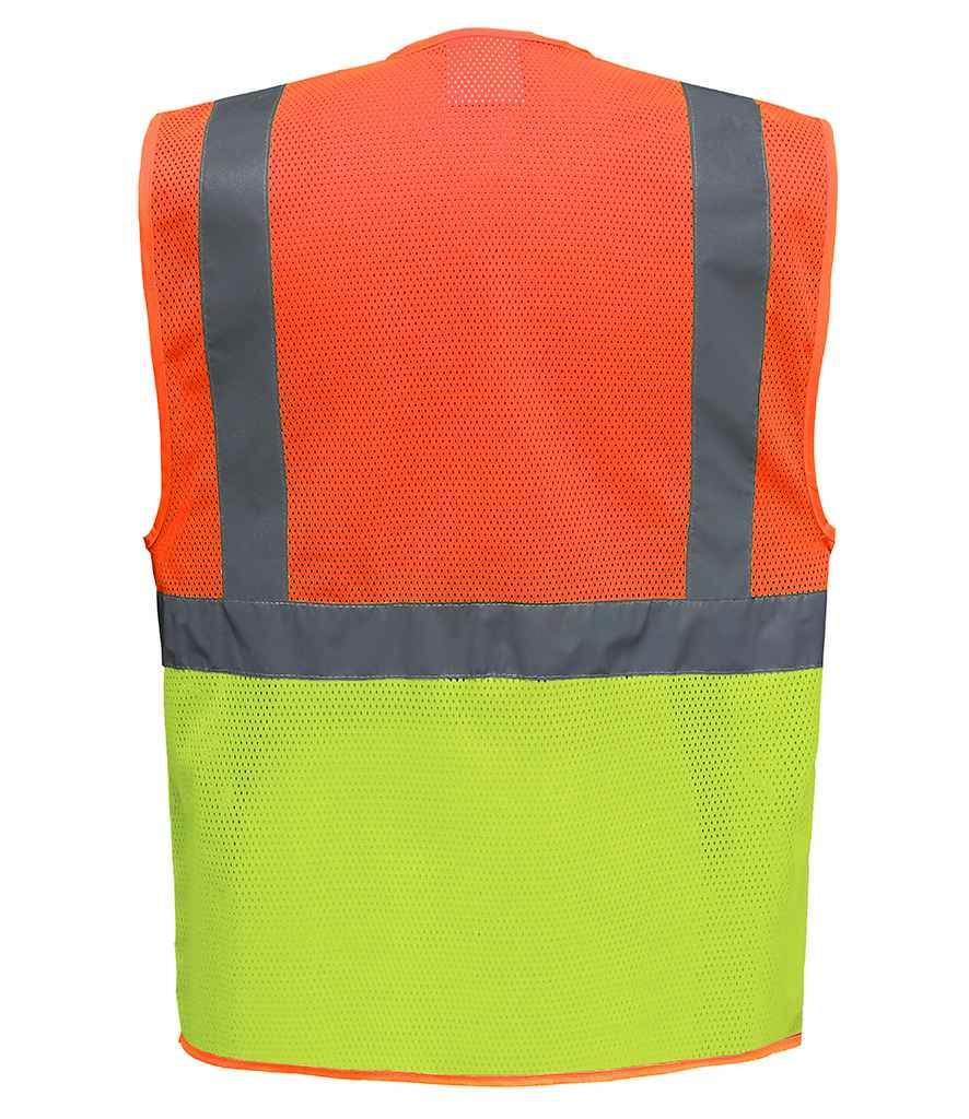 Yoko Hi-Vis Top Cool Open Mesh Executive Waistcoat | Orange/Yellow Waistcoat Yoko hi-vis, Hi-vis Adult, Hi-vis Reflective Border Kids Waistcoat, Hi-vis Tops, Hi-Viz Premium P.E. Bag, style-yk107, workwear, Yoko Schoolwear Centres