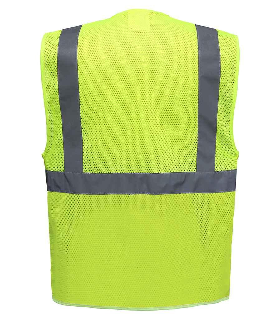 Yoko Hi-Vis Top Cool Open Mesh Executive Waistcoat | Yellow Waistcoat Yoko hi-vis, Hi-vis Adult, Hi-vis Reflective Border Kids Waistcoat, Hi-vis Tops, Hi-Viz Premium P.E. Bag, style-yk107, workwear, Yoko Schoolwear Centres