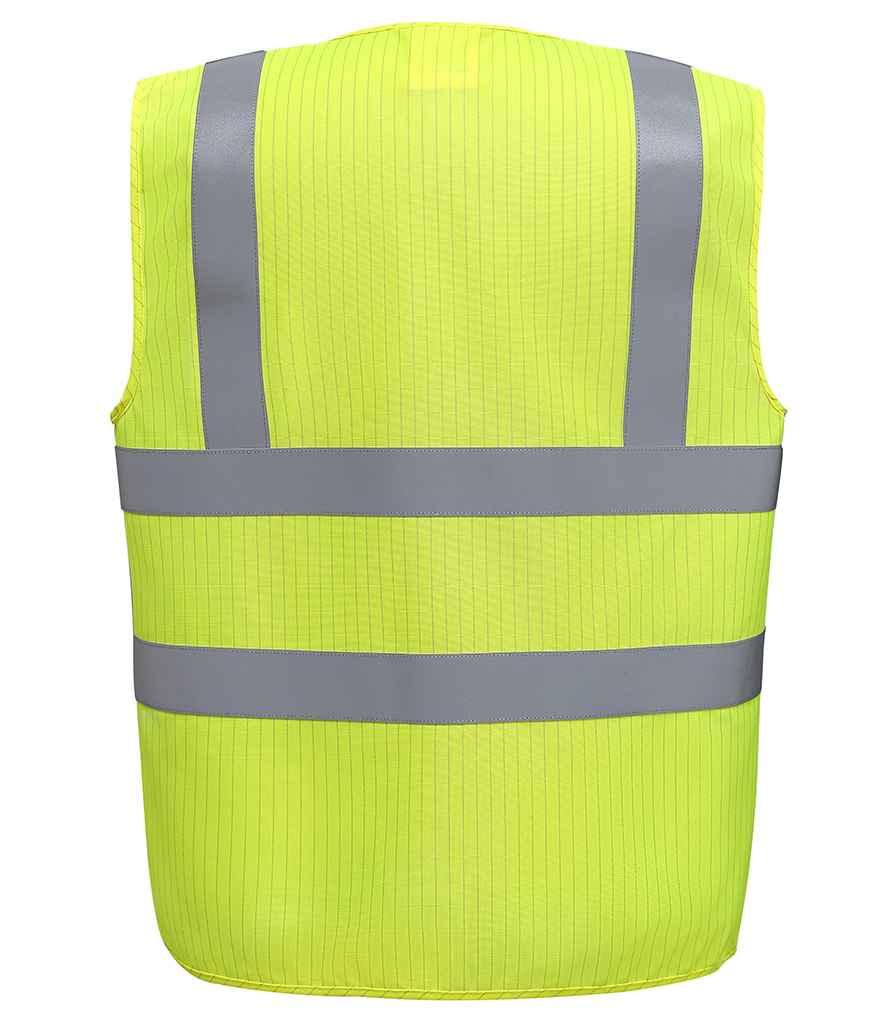 Yoko Hi-Vis Anti-Static Flame Retardant Waistcoat | Yellow Waistcoat Yoko hi-vis, Hi-vis Adult, Hi-vis Reflective Border Kids Waistcoat, Hi-vis Tops, Hi-Viz Premium P.E. Bag, style-yk110, workwear, Yoko Schoolwear Centres