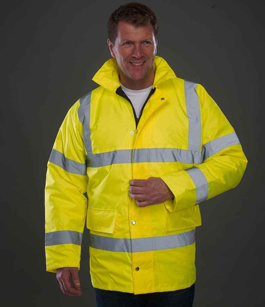 Yoko Hi-Vis Classic Motorway Jacket | Yellow Jacket Yoko hi-vis, Hi-vis Adult, Hi-vis Reflective Border Kids Waistcoat, Hi-vis Tops, Hi-Viz Premium P.E. Bag, style-yk202, workwear, Yoko Schoolwear Centres