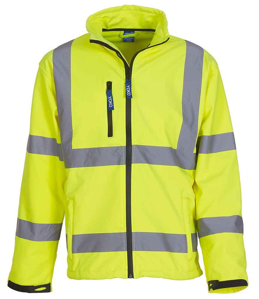 Yoko Hi-Vis Soft Shell Jacket | Yellow Soft Shell Yoko hi-vis, Hi-vis Adult, Hi-vis Reflective Border Kids Waistcoat, Hi-vis Tops, Hi-Viz Premium P.E. Bag, style-yk206, workwear, Yoko Schoolwear Centres