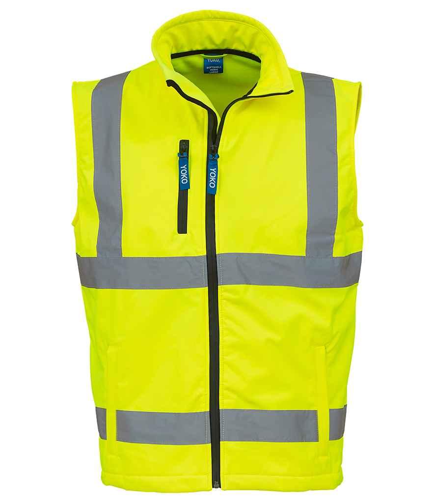Yoko Hi-Vis Soft Shell Gilet | Yellow Gilet Yoko hi-vis, Hi-vis Adult, Hi-vis Reflective Border Kids Waistcoat, Hi-vis Tops, Hi-Viz Premium P.E. Bag, style-yk207, workwear, Yoko Schoolwear Centres