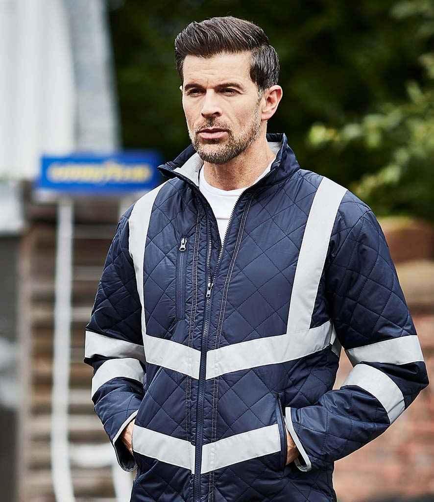 Yoko Hi-Vis Kensington Jacket | Navy Jacket Yoko hi-vis, Hi-vis Adult, Hi-vis Reflective Border Kids Waistcoat, Hi-vis Tops, Hi-Viz Premium P.E. Bag, style-yk208, workwear, Yoko Schoolwear Centres