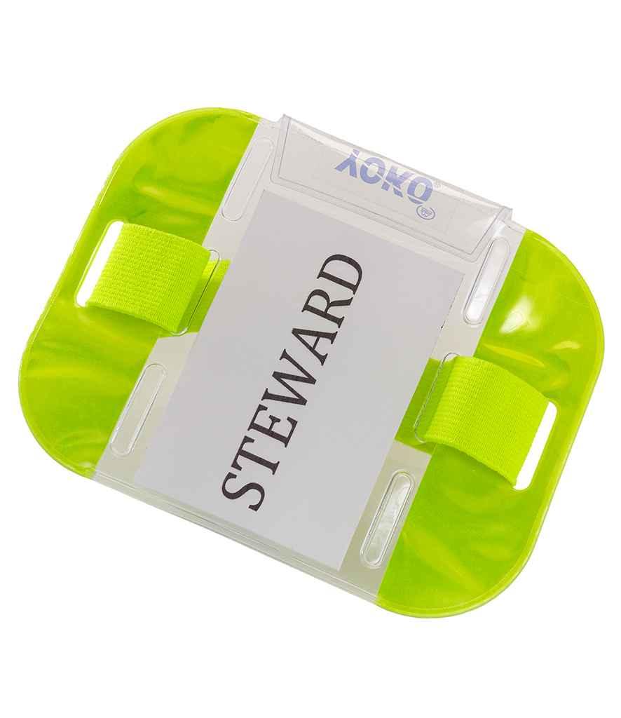 Yoko ID Arm Band | Yellow Accessory Yoko hi-vis, Hi-vis Adult, Hi-vis Reflective Border Kids Waistcoat, Hi-vis Tops, style-yk401, workwear, Yoko Schoolwear Centres