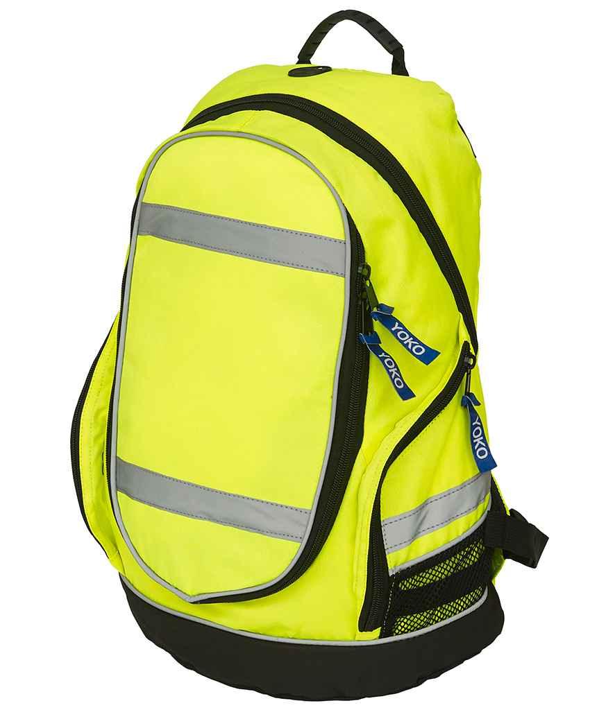 Yoko Hi-Vis London Rucksack | Yellow Bag Yoko hi-vis, Hi-vis Adult, Hi-vis Reflective Border Kids Waistcoat, Hi-vis Tops, style-yk502, workwear, Yoko Schoolwear Centres
