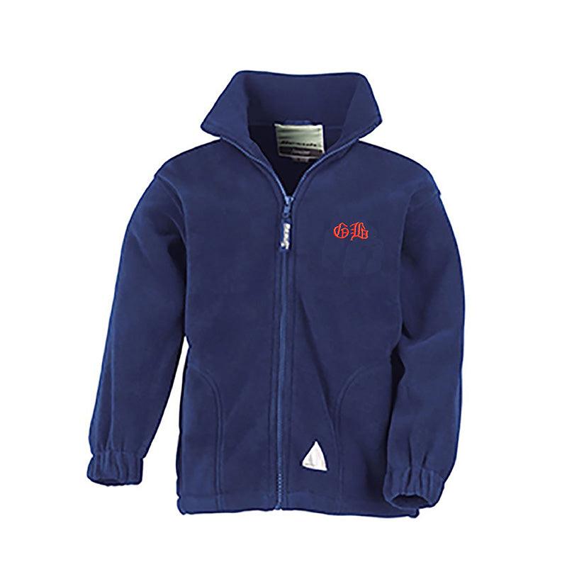 Great Berry Primary School Navy Fleece Jacket with School Logo