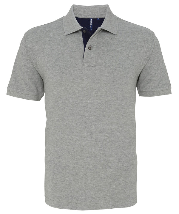 Men's classic fit contrast polo