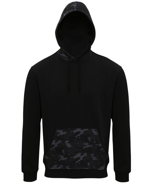 Men's camo trimmed hoodie