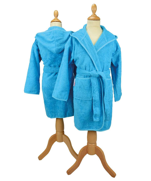 Aqua Blue - ARTG® Boyzz & Girlzz® hooded bathrobe Robes A&R Towels Gifting & Accessories, Homewares & Towelling, Junior, Raladeal - Recently Added Schoolwear Centres