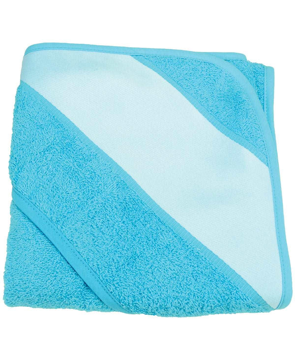Aqua Blue - ARTG® Babiezz® sublimation hooded towel Towels A&R Towels Gifting & Accessories, Homewares & Towelling, Sublimation Schoolwear Centres