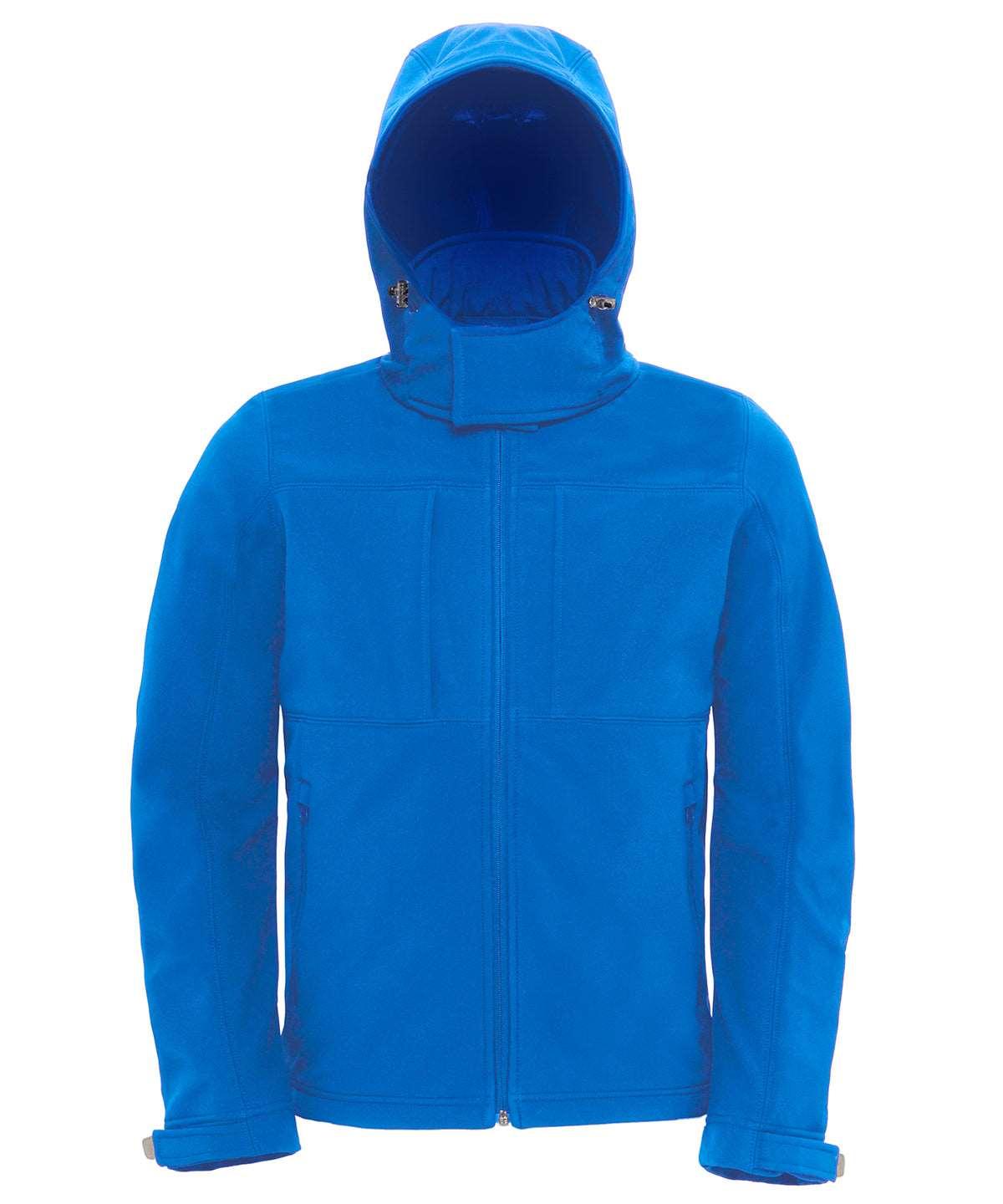 Azure - B&C Hooded softshell /men Jackets B&C Collection Jackets & Coats, Must Haves, Plus Sizes, Softshells Schoolwear Centres