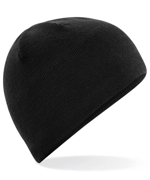 Black - Active performance beanie Hats Beechfield Headwear, Rebrandable, Winter Essentials Schoolwear Centres
