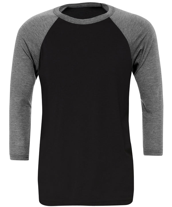 Unisex triblend ¾ sleeve baseball t-shirt