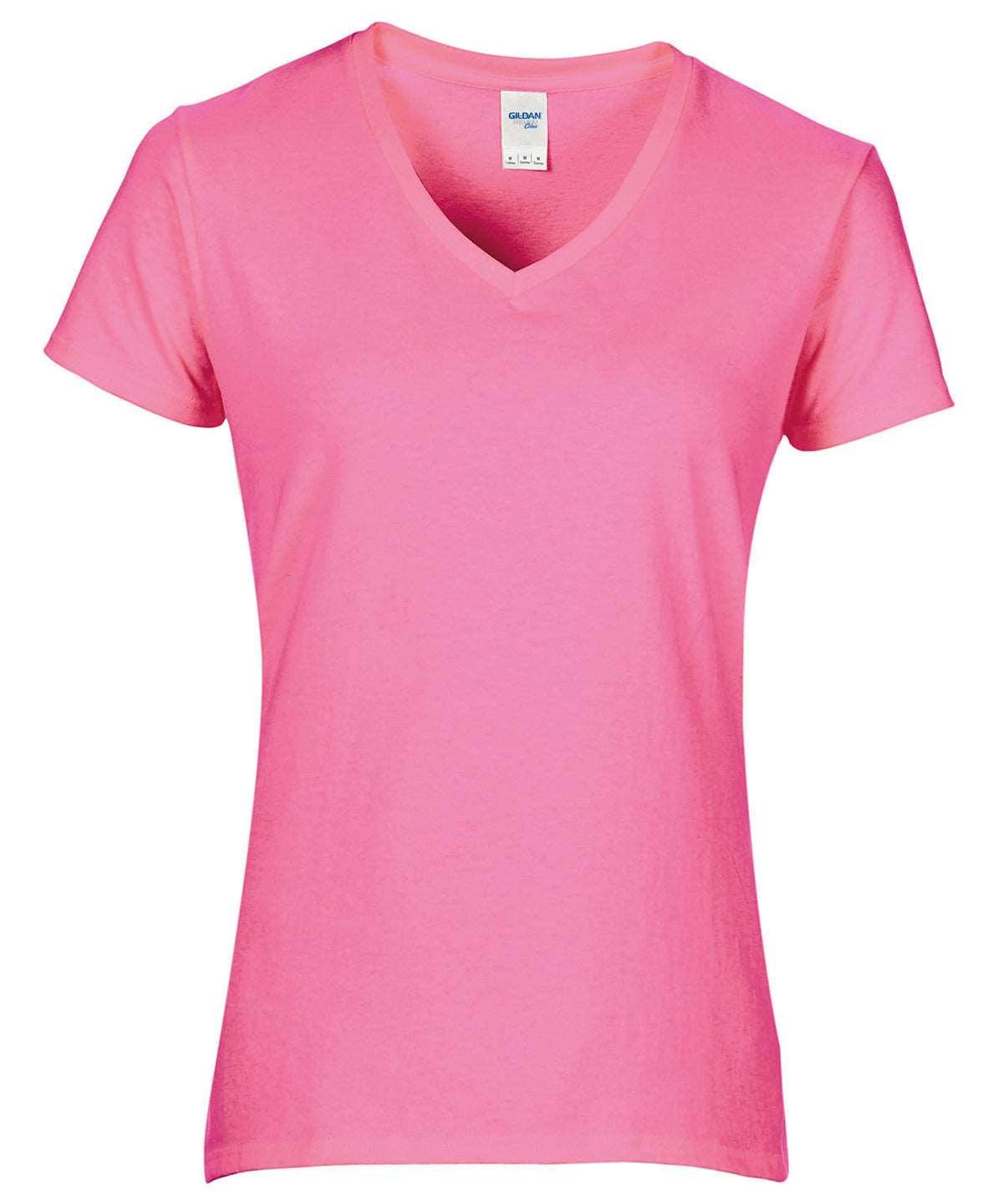 Azalea - Women's Premium Cotton® v-neck t-shirt T-Shirts Gildan Raladeal - Recently Added, T-Shirts & Vests, Women's Fashion Schoolwear Centres