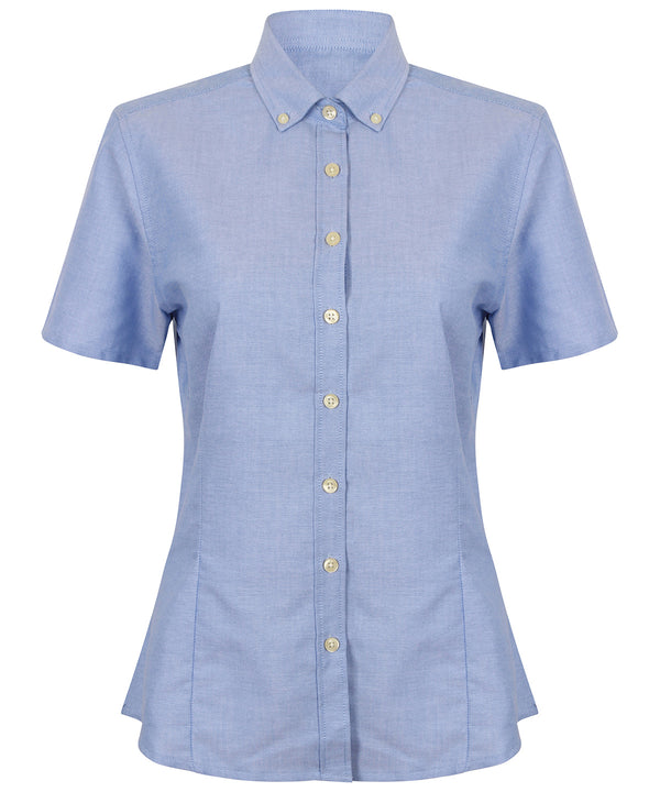 Women's modern short sleeve Oxford shirt