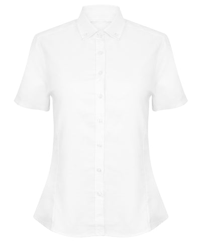 Women's modern short sleeve Oxford shirt