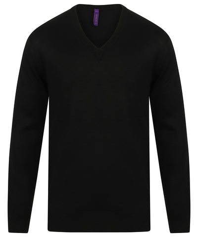 Cashmere touch acrylic v-neck jumper