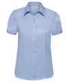 Women's short sleeve herringbone shirt