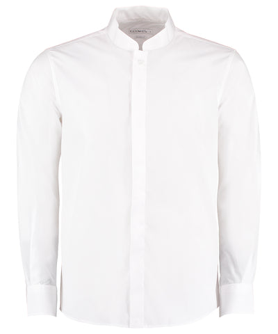 Mandarin collar shirt long-sleeved (tailored fit)