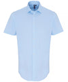 Stretch fit cotton poplin short sleeve shirt