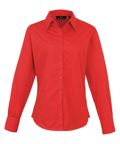 Women's poplin long sleeve blouse