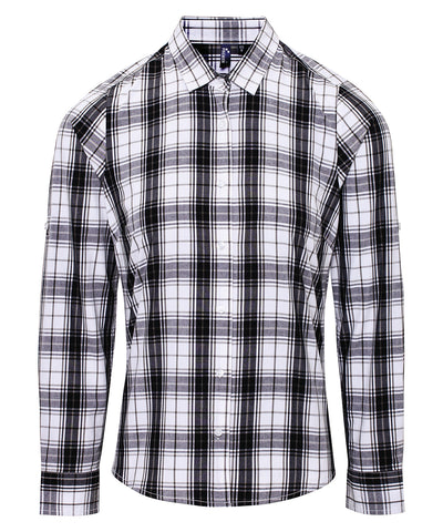 Women's Ginmill check cotton long sleeve shirt