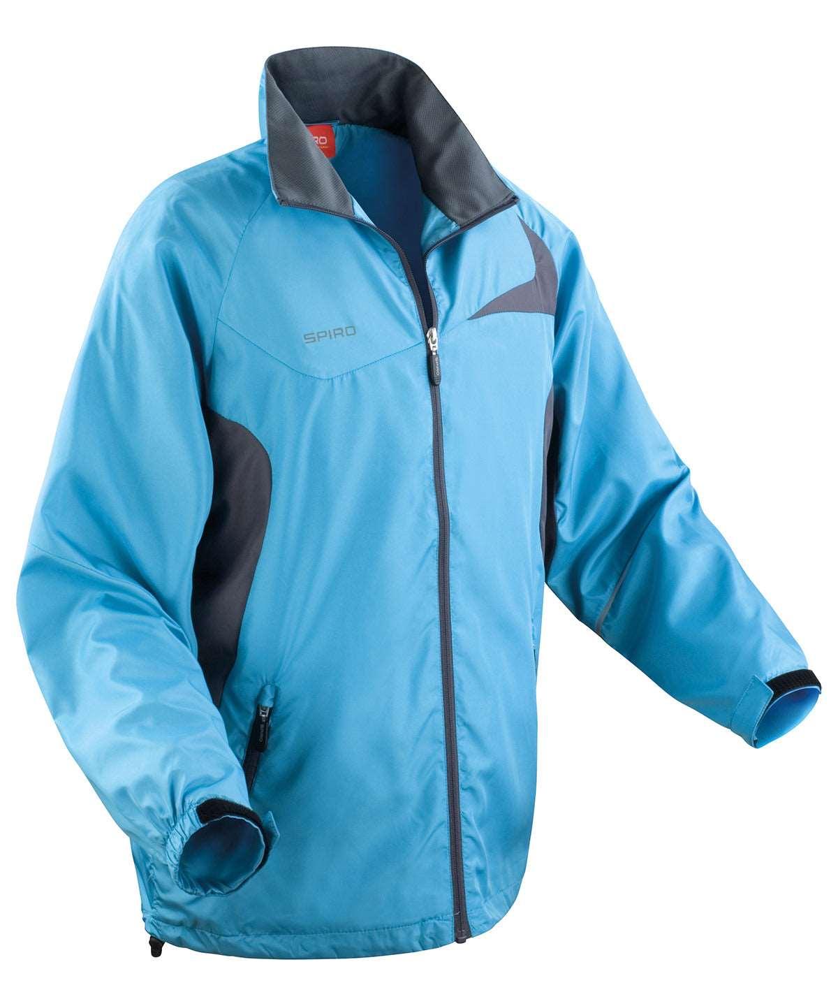 Aqua/Grey - Spiro micro-lite team jacket Jackets Spiro Activewear & Performance, Jackets & Coats, Plus Sizes, Result Offer, Sports & Leisure Schoolwear Centres