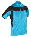 Aqua/Black - Women's Spiro bikewear full-zip top Jackets Spiro Activewear & Performance, Hyperbrights and Neons, Sports & Leisure, UPF Protection Schoolwear Centres