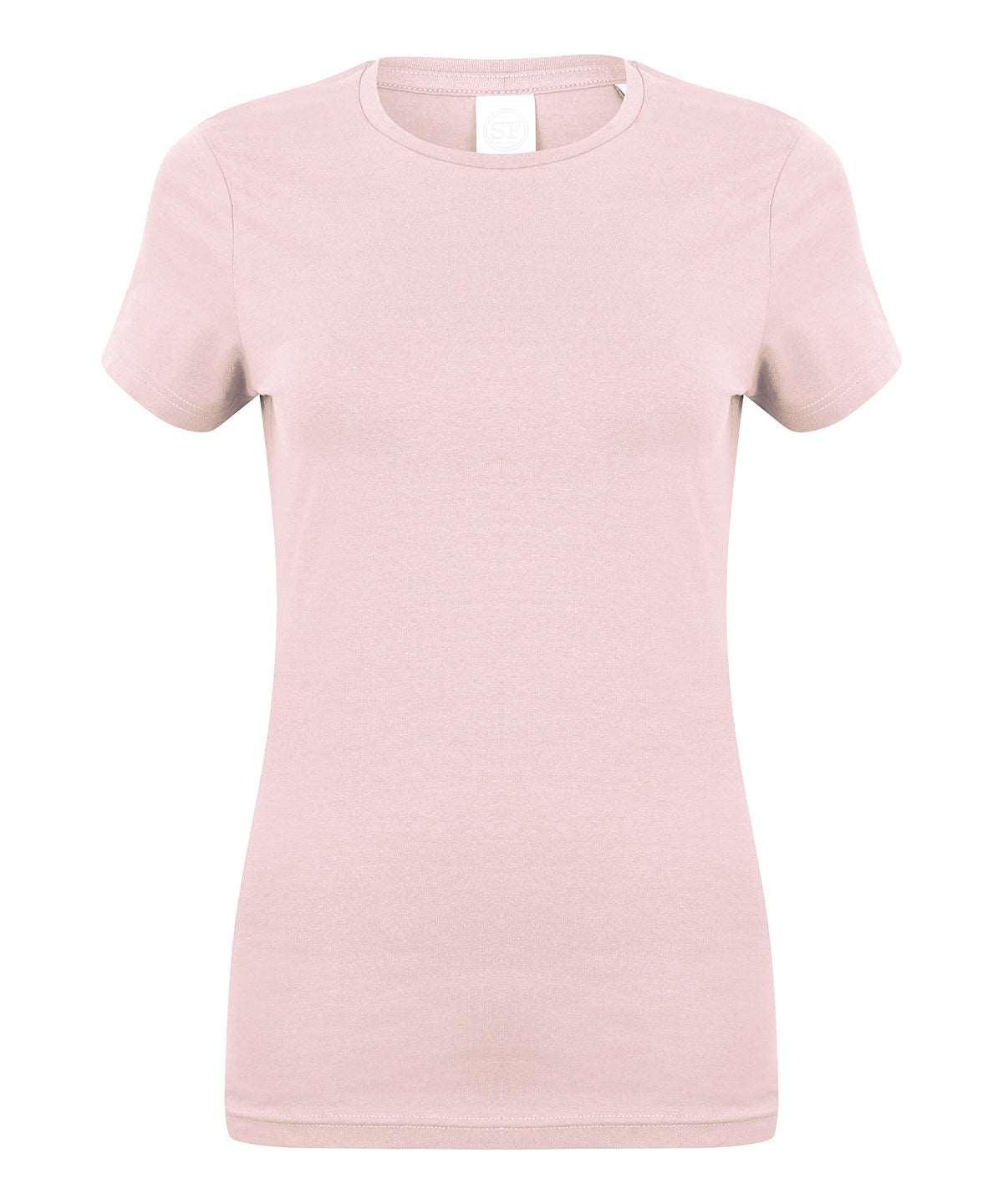 Baby Pink - Feel good women's stretch t-shirt T-Shirts SF Must Haves, Raladeal - Recently Added, Rebrandable, T-Shirts & Vests, Women's Fashion Schoolwear Centres