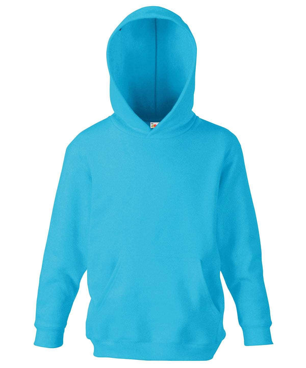 Azure Blue - Kids classic hooded sweatshirt Hoodies Fruit of the Loom Home of the hoodie, Hoodies, Junior, Must Haves Schoolwear Centres