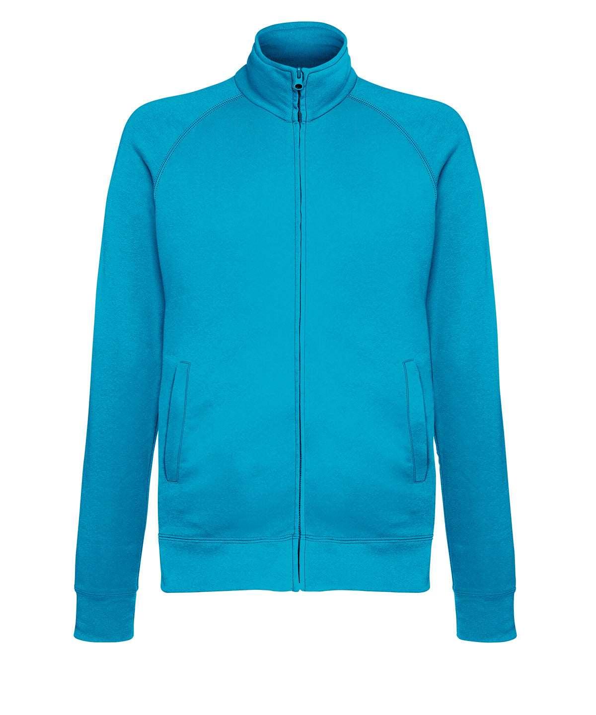 Azure Blue - Lightweight sweatshirt jacket Sweatshirts Fruit of the Loom Raladeal - Recently Added, Sweatshirts Schoolwear Centres