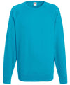 Azure Blue - Lightweight raglan sweatshirt Sweatshirts Fruit of the Loom Must Haves, Sweatshirts Schoolwear Centres