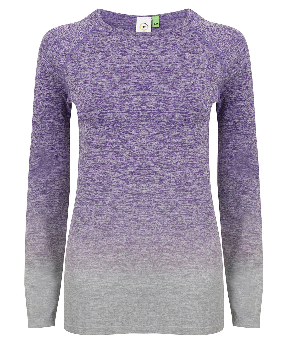 Women's seamless fade out long sleeve top