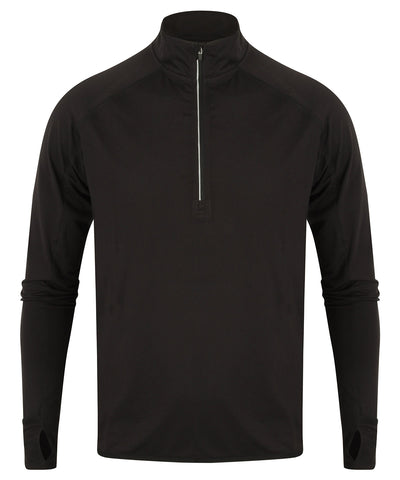 Long-sleeved ¼ zip top