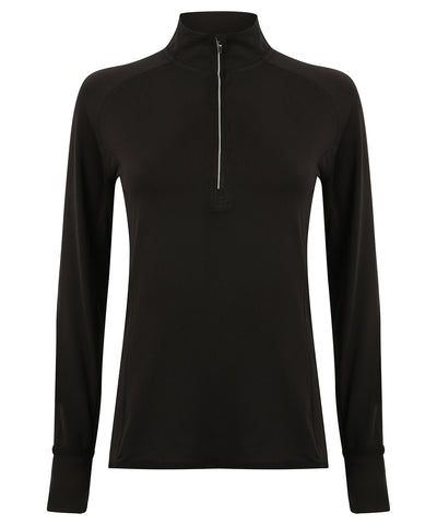 Women's long-sleeved ¼ zip top