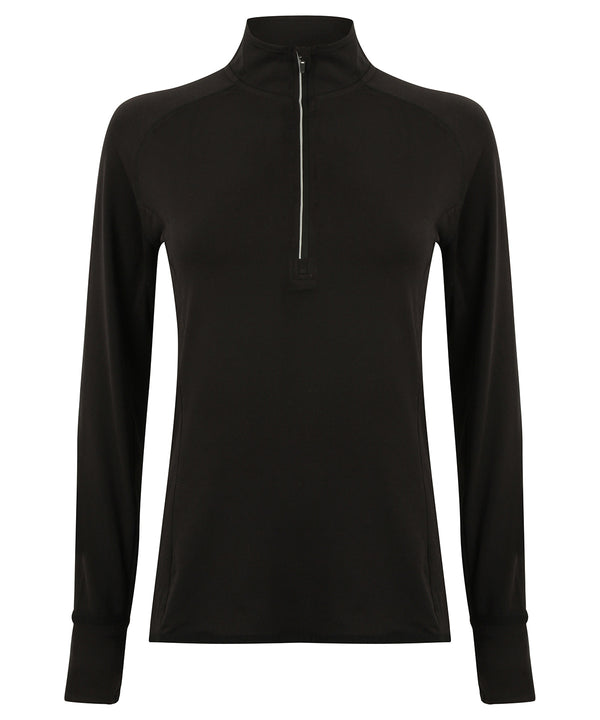 Women's long-sleeved ¼ zip top