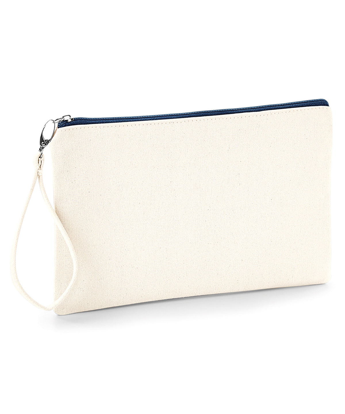 Canvas wristlet pouch