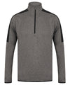 ¼ zip mid-layer with contrast panelling 