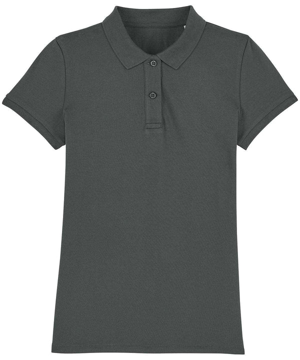 Anthracite* - Women's Stella Devoter polo (STPW034) Polos Stanley/Stella Exclusives, New Colours for 2021, Organic & Conscious, Polos & Casual, Women's Fashion Schoolwear Centres