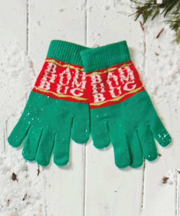 Bah Hum Bug - Novelty Christmas gloves Gloves The Christmas Shop Christmas Schoolwear Centres