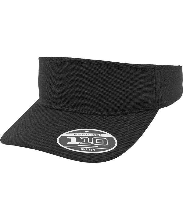Black - 110 visor (8110) Caps Flexfit by Yupoong Headwear, Rebrandable Schoolwear Centres